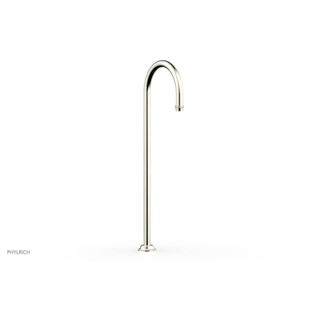 Phylrich - BEADED Floor Mount Spout 207-44 - Satin Nickel