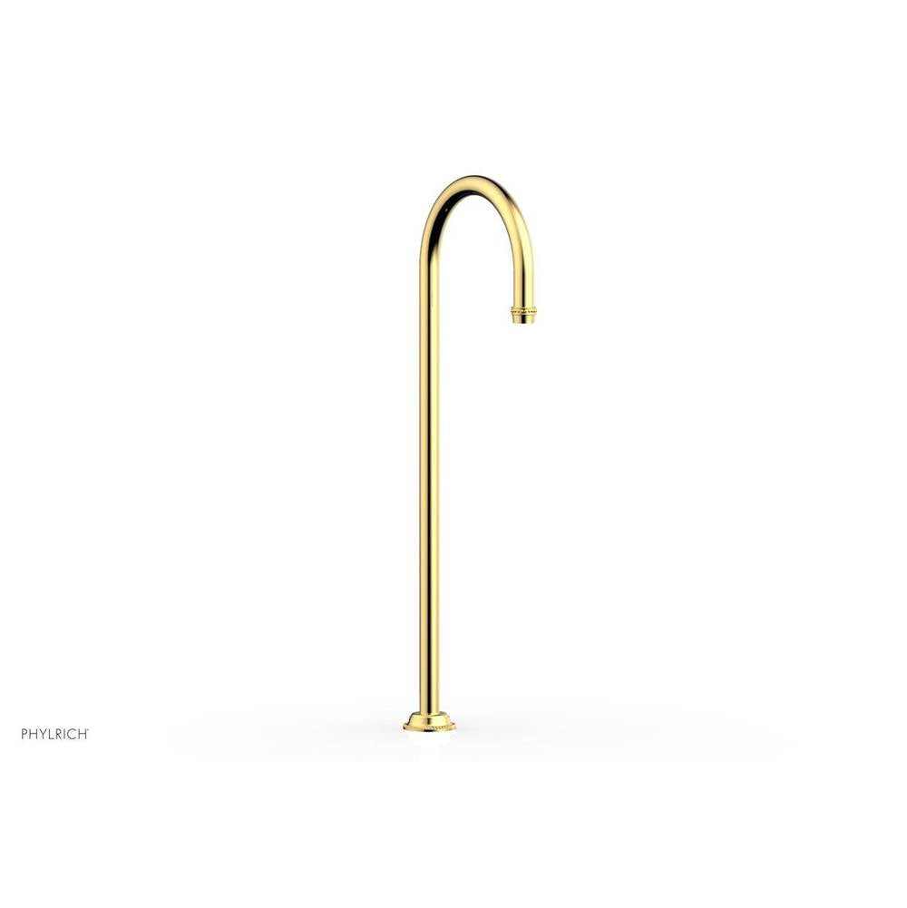 Phylrich - BEADED Floor Mount Spout 207-44 - Polished Gold