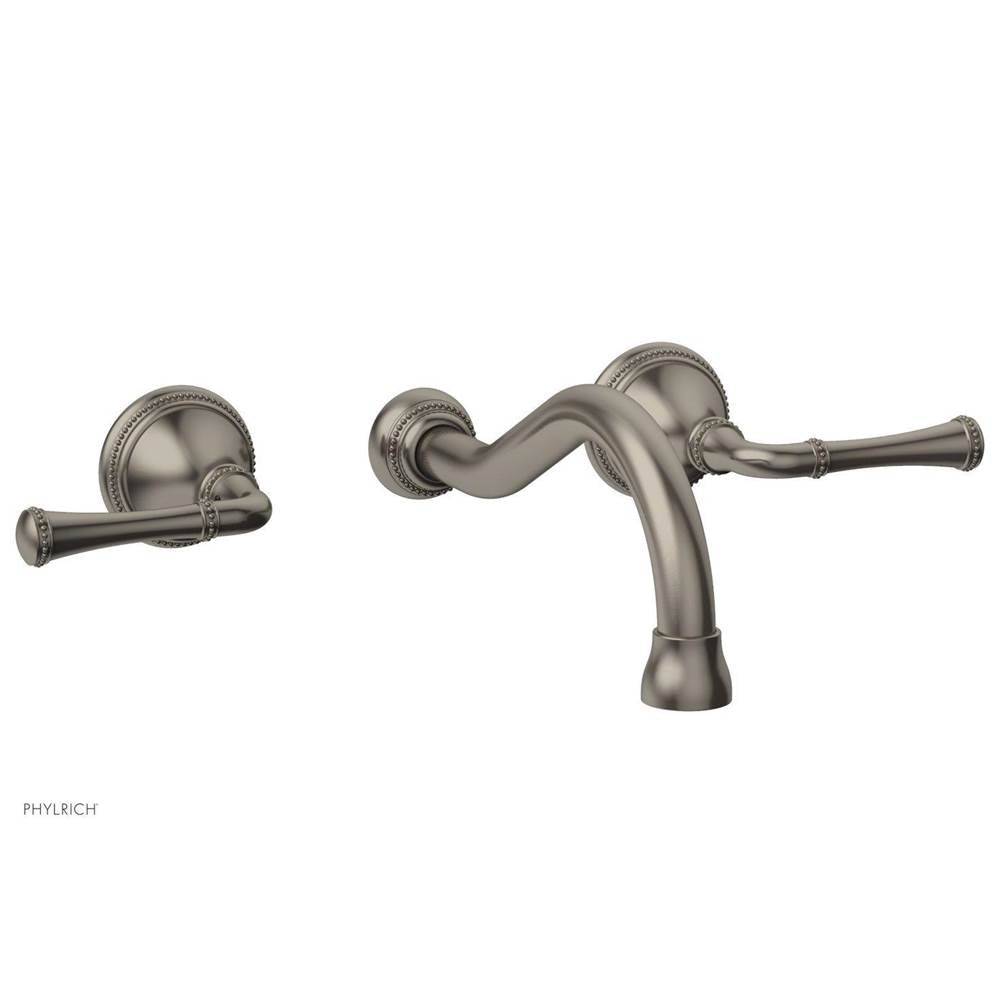 Phylrich - BEADED Wall Tub Set - Lever Handles 207-56 - Pewter