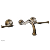 Phylrich - BEADED Wall Tub Set - Lever Handles 207-56 - Antique Brass