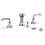 Phylrich - BEADED Four Hole Bidet Set 207-60 - Satin chrome