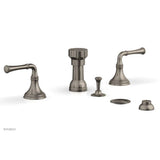 Phylrich - BEADED Four Hole Bidet Set 207-60 - Pewter