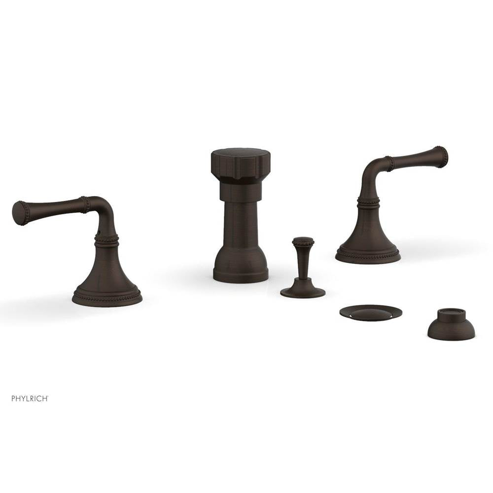 Phylrich - BEADED Four Hole Bidet Set 207-60 - Antique Bronze