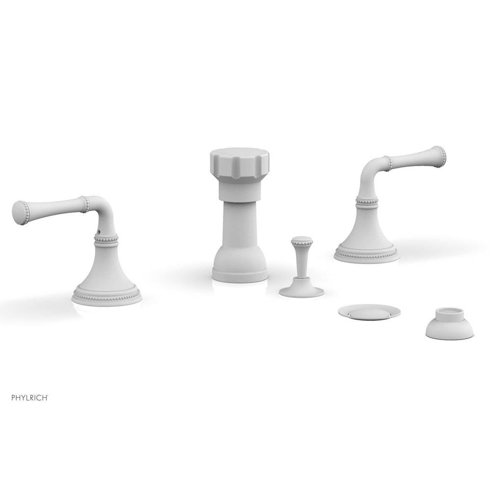 Phylrich - BEADED Four Hole Bidet Set 207-60 - Satin White