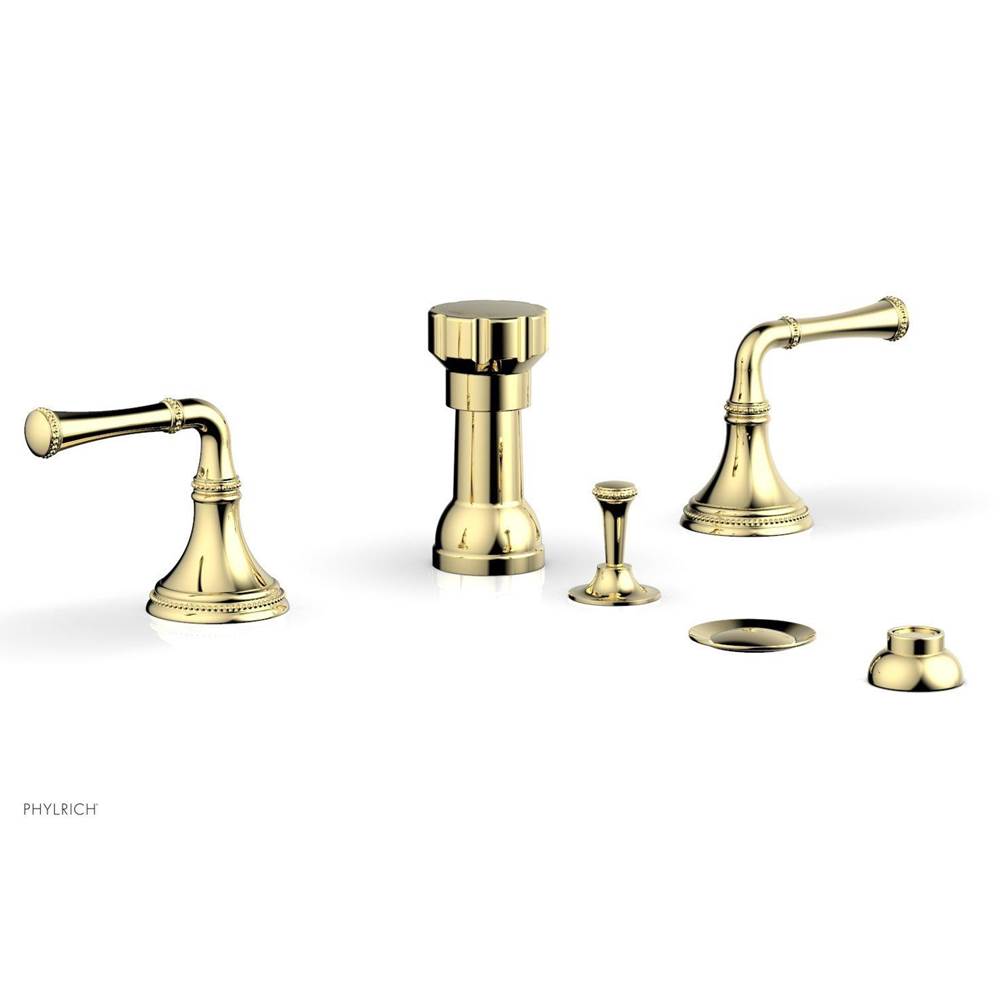 Phylrich - BEADED Four Hole Bidet Set 207-60 - Polished Brass