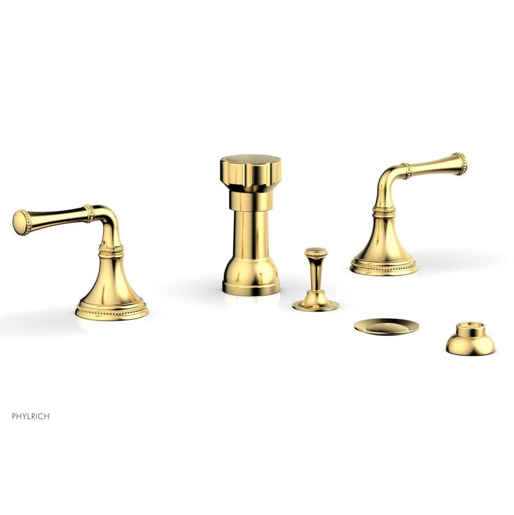 Phylrich - BEADED Four Hole Bidet Set 207-60 - Satin Gold