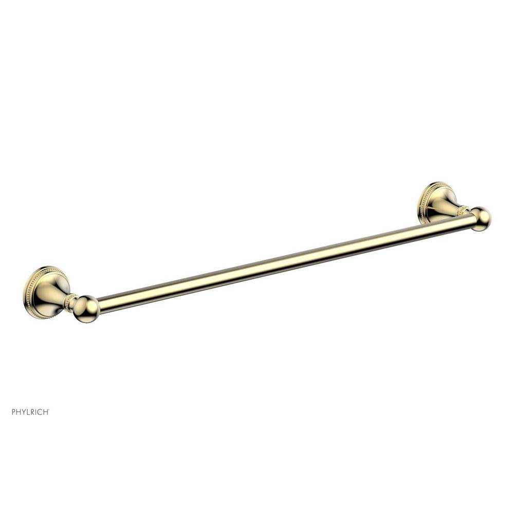 Phylrich - BEADED 24'' Towel Bar 207-71 - Polished Brass Uncoated
