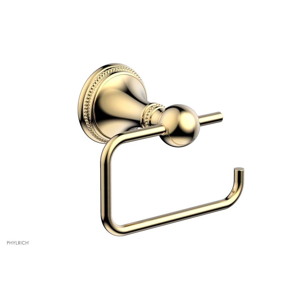 Phylrich - BEADED Single Post Paper Holder 207-74 - Polished Nickel
