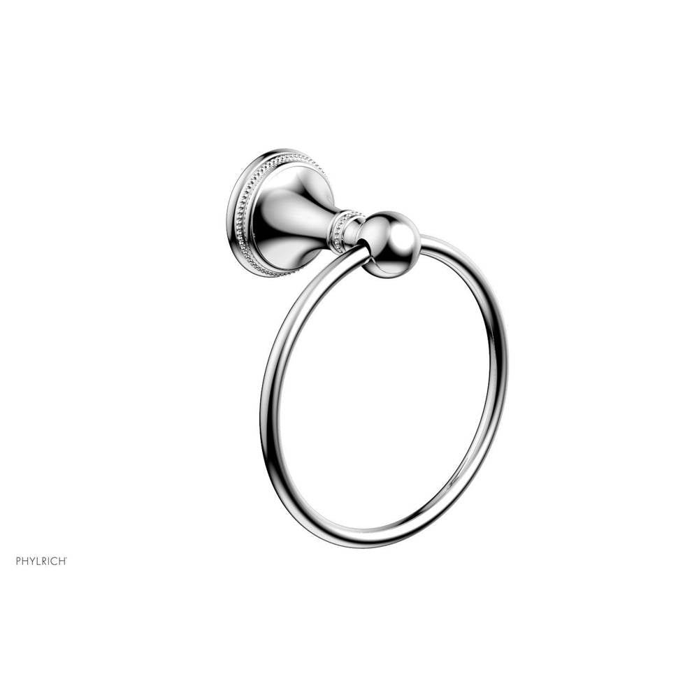 Phylrich - BEADED Towel Ring 207-75 - Satin Brass