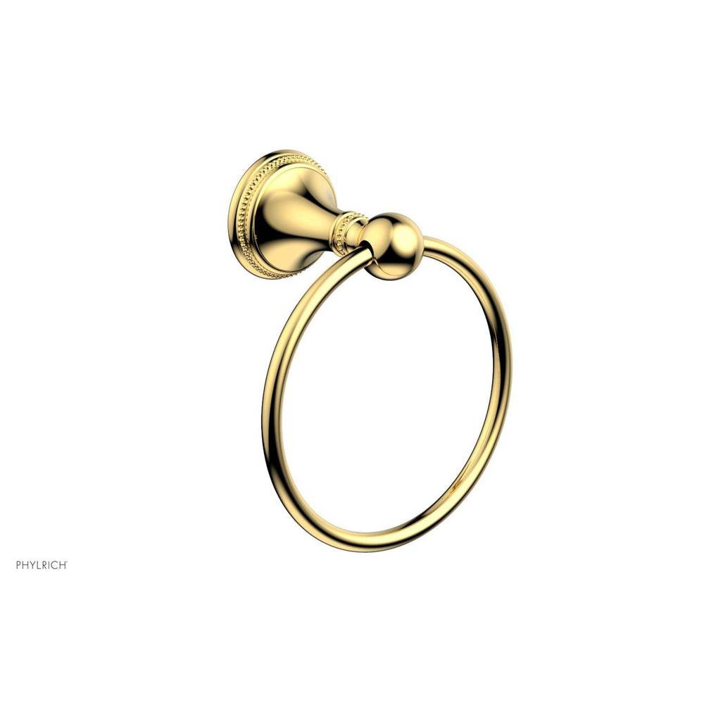 Phylrich - BEADED Towel Ring 207-75 - Polished Gold