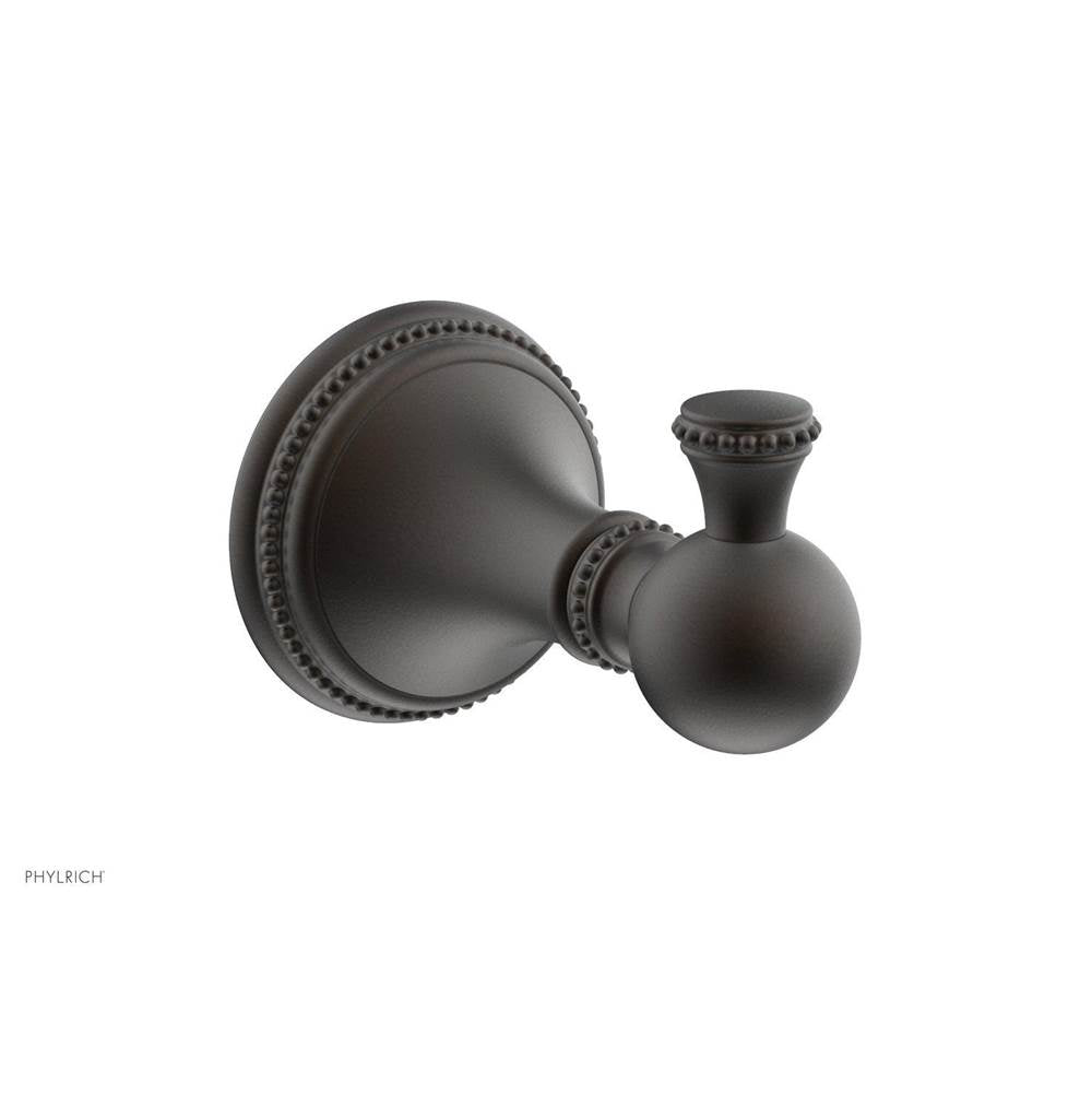 Phylrich - BEADED Single Robe Hook 207-76 - Oil Rubbed Bronze
