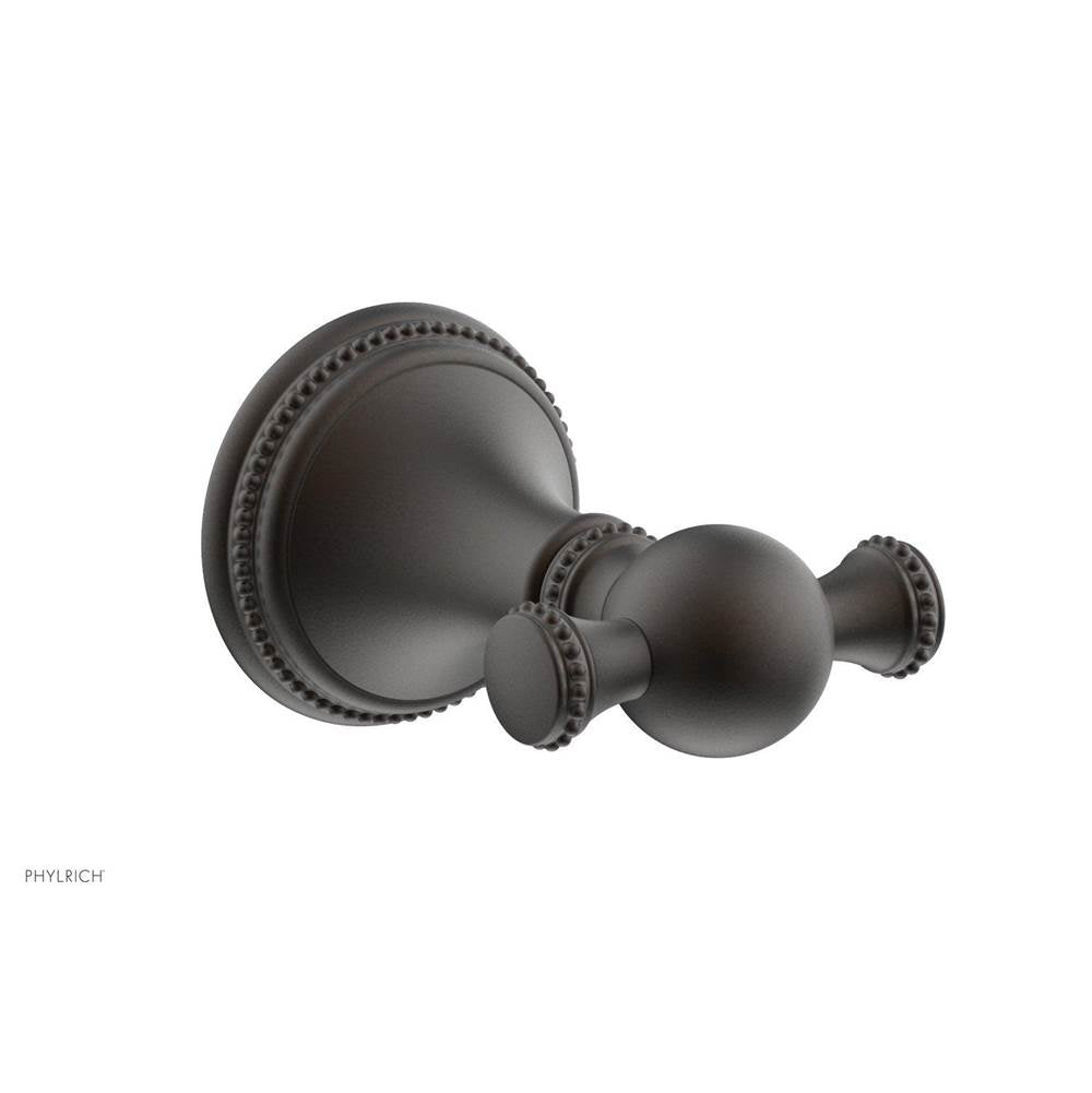 Phylrich - BEADED Double Robe Hook 207-77 - Oil Rubbed Bronze