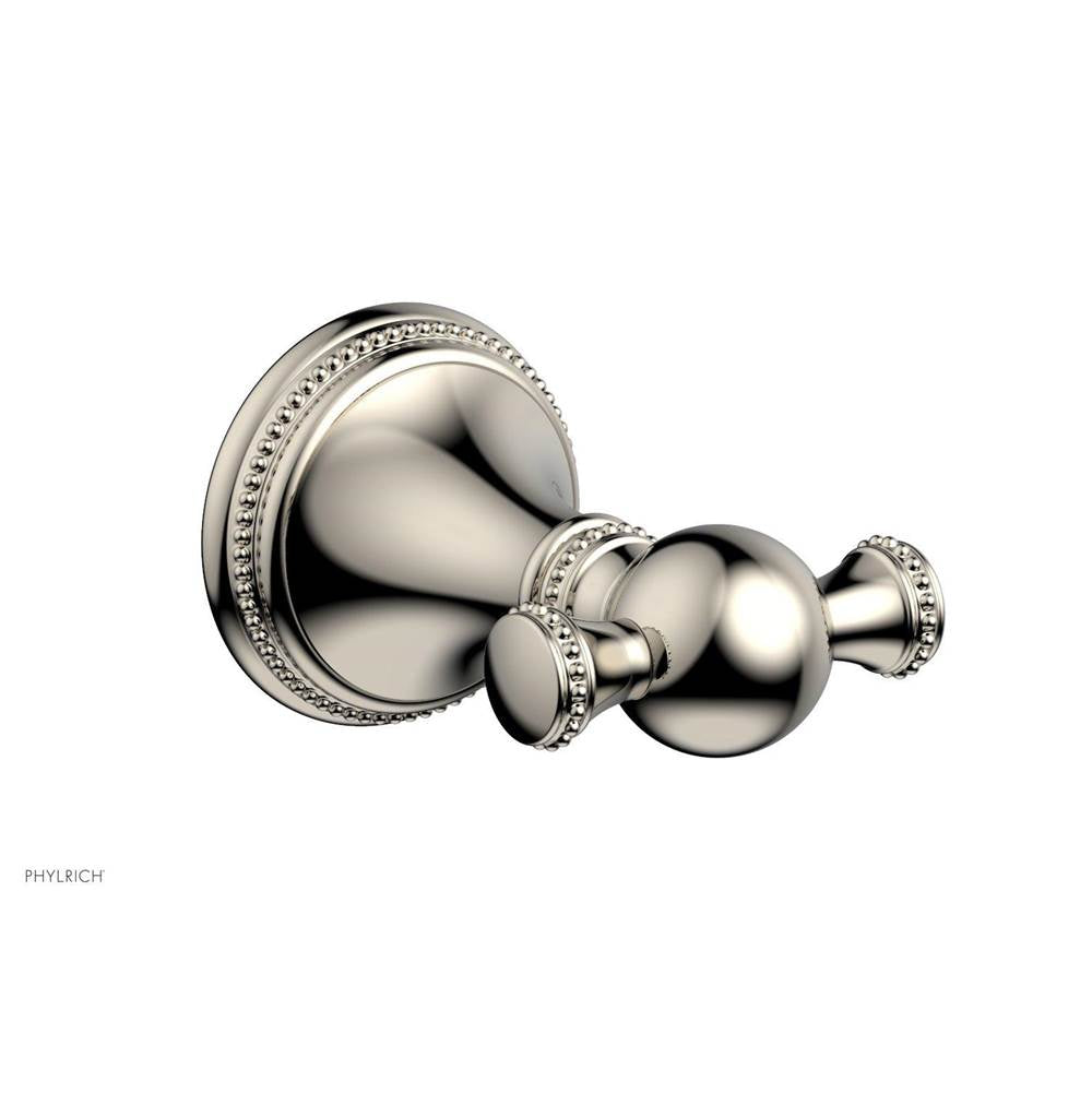 Phylrich - BEADED Double Robe Hook 207-77 - Matte Black