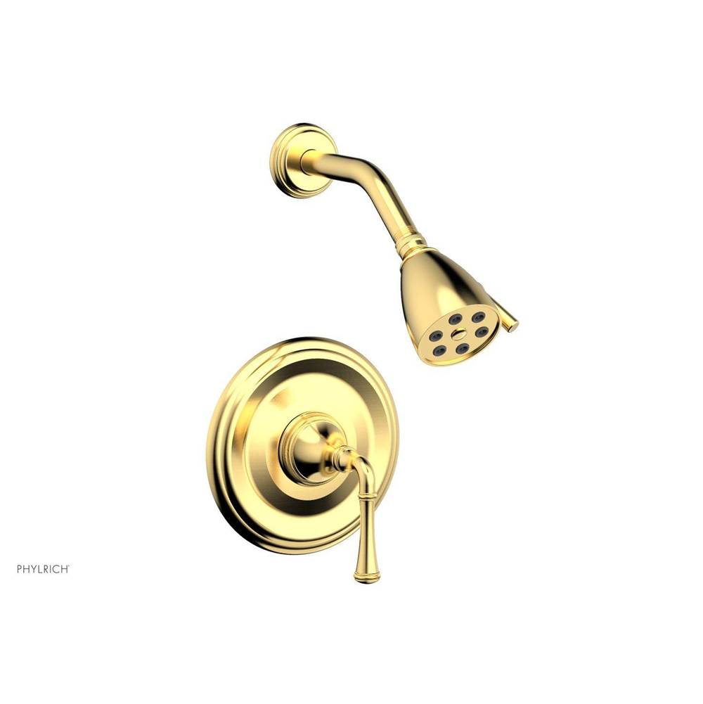 Phylrich - COINED Pressure Balance Shower Set - Lever Handle 208-21 - Satin Gold