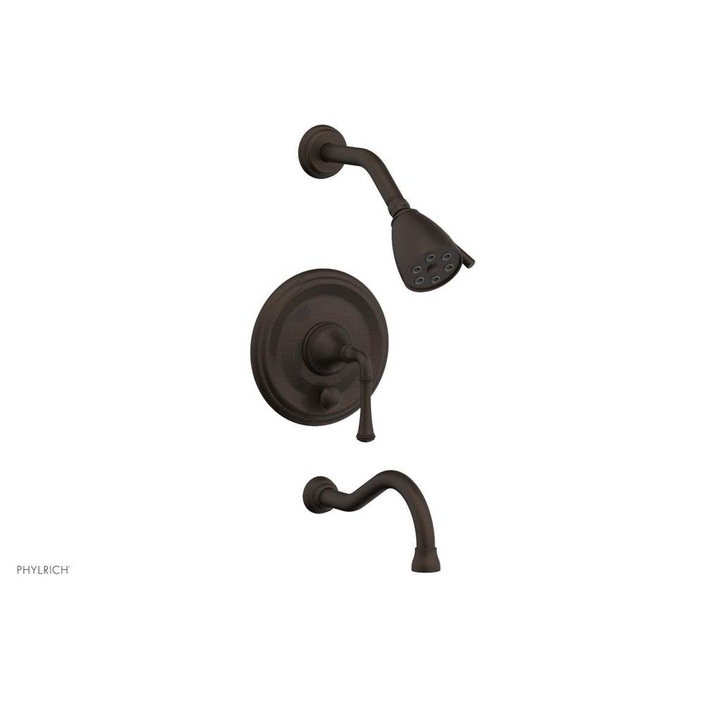 Phylrich - COINED Pressure Balance Tub and Shower Set - Lever Handle 208-26 - Antique Bronze