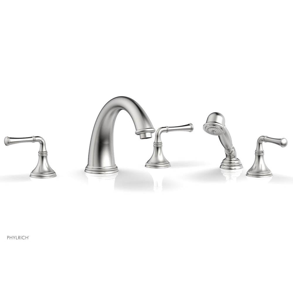 Phylrich - COINED Deck Tub Set with Hand Shower - Lever Handles 208-48 - Pewter