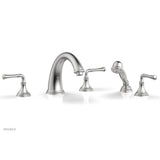 Phylrich - COINED Deck Tub Set with Hand Shower - Lever Handles 208-48 - Pewter