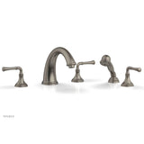 Phylrich - COINED Deck Tub Set with Hand Shower - Lever Handles 208-48 - Polished Chrome