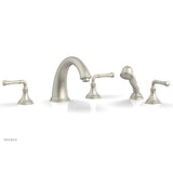 Phylrich - COINED Deck Tub Set with Hand Shower - Lever Handles 208-48 - Burnished Nickel