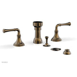 Phylrich - COINED Four Hole Bidet Set 208-60 - Antique Brass