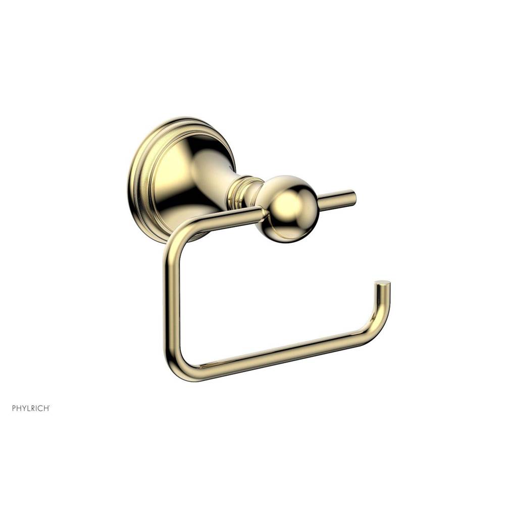 Phylrich - COINED Single Post Paper Holder 208-74 - Polished Brass Uncoated