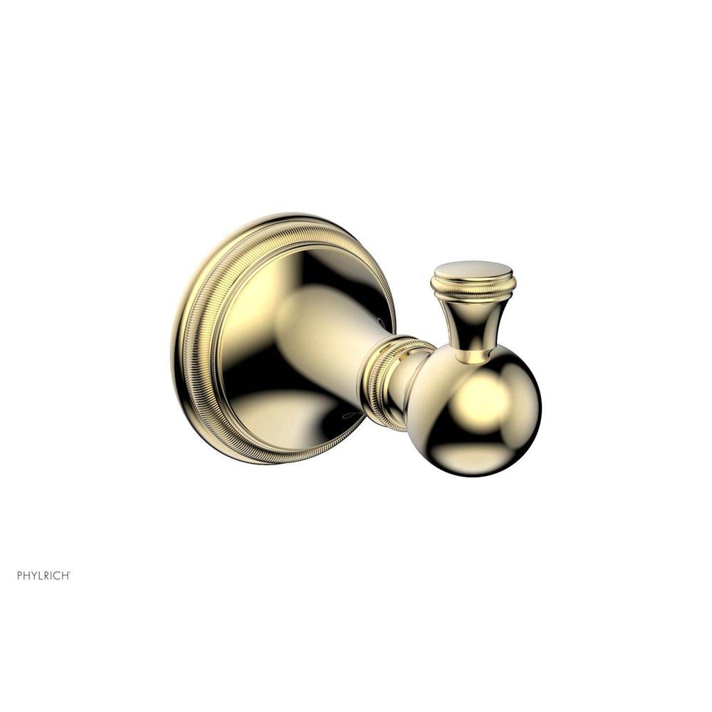 Phylrich - COINED Robe Single Hook 208-76 - Polished Brass Uncoated
