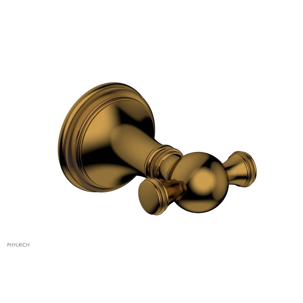 Phylrich - COINED Robe Double Hook 208-77 - Polished Gold