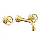 Phylrich - Wall Lav Faucet Works, Cross Handles - Burnished Gold