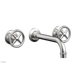 Phylrich - Wall Lav Faucet Works, Cross Handles - Satin chrome