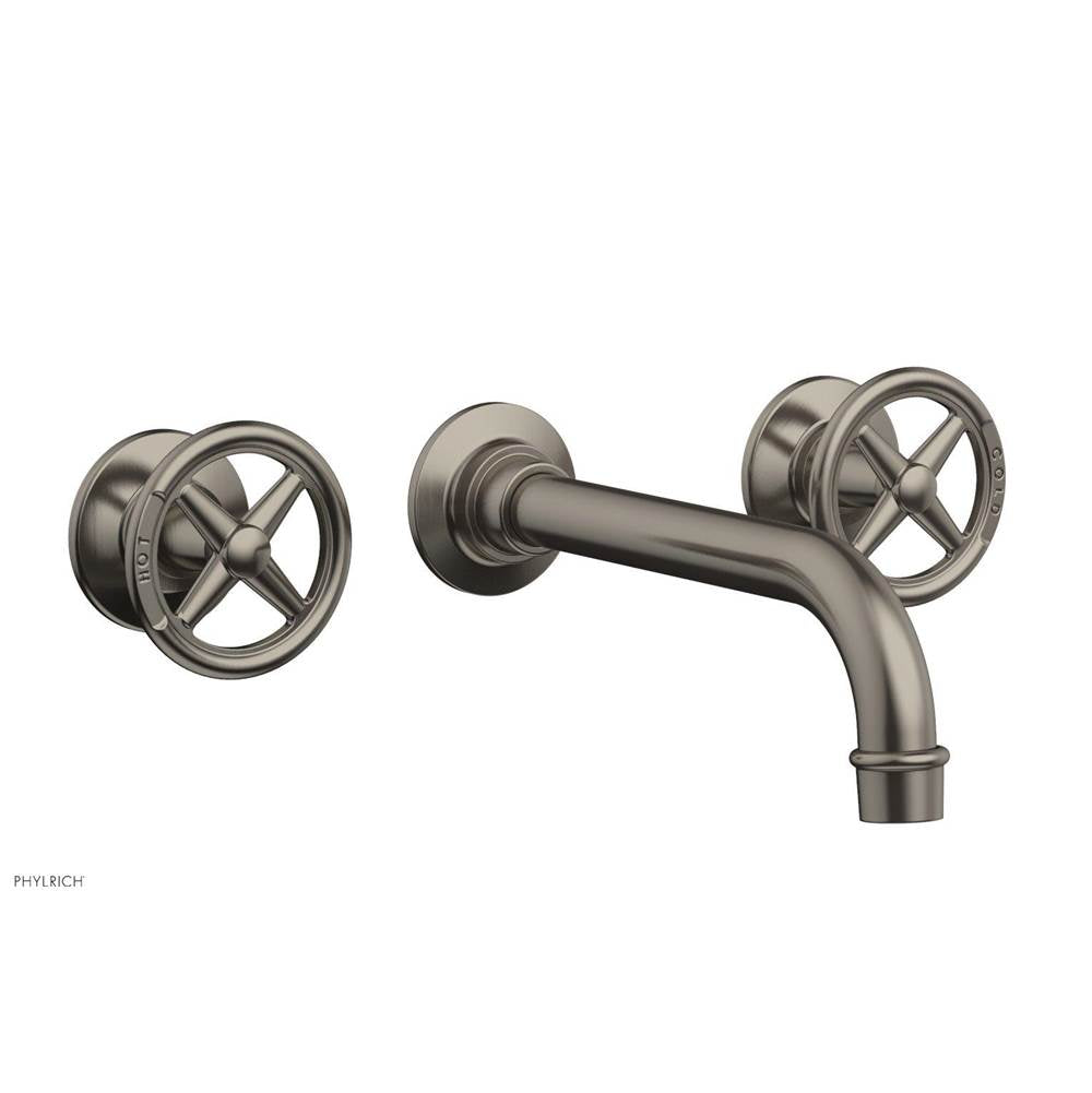 Phylrich - Wall Lav Faucet Works, Cross Handles - Pewter