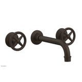 Phylrich - Wall Lav Faucet Works, Cross Handles - Antique Bronze