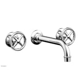 Phylrich - Wall Lav Faucet Works, Cross Handles - Polished Chrome
