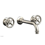 Phylrich - Wall Lav Faucet Works, Cross Handles - Polished Nickel