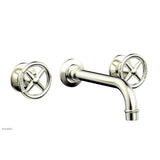 Phylrich - Wall Lav Faucet Works, Cross Handles - Satin Nickel