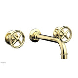 Phylrich - Wall Lav Faucet Works, Cross Handles - Polished Brass