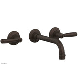 Phylrich - Wall Lav Faucet Works, Lever Handles - Antique Bronze
