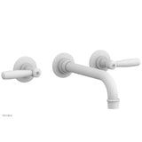 Phylrich - Wall Lav Faucet Works, Lever Handles - Satin White