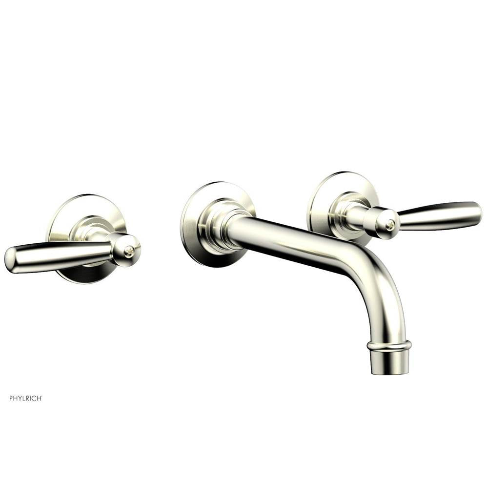 Phylrich - Wall Lav Faucet Works, Lever Handles - Satin Nickel