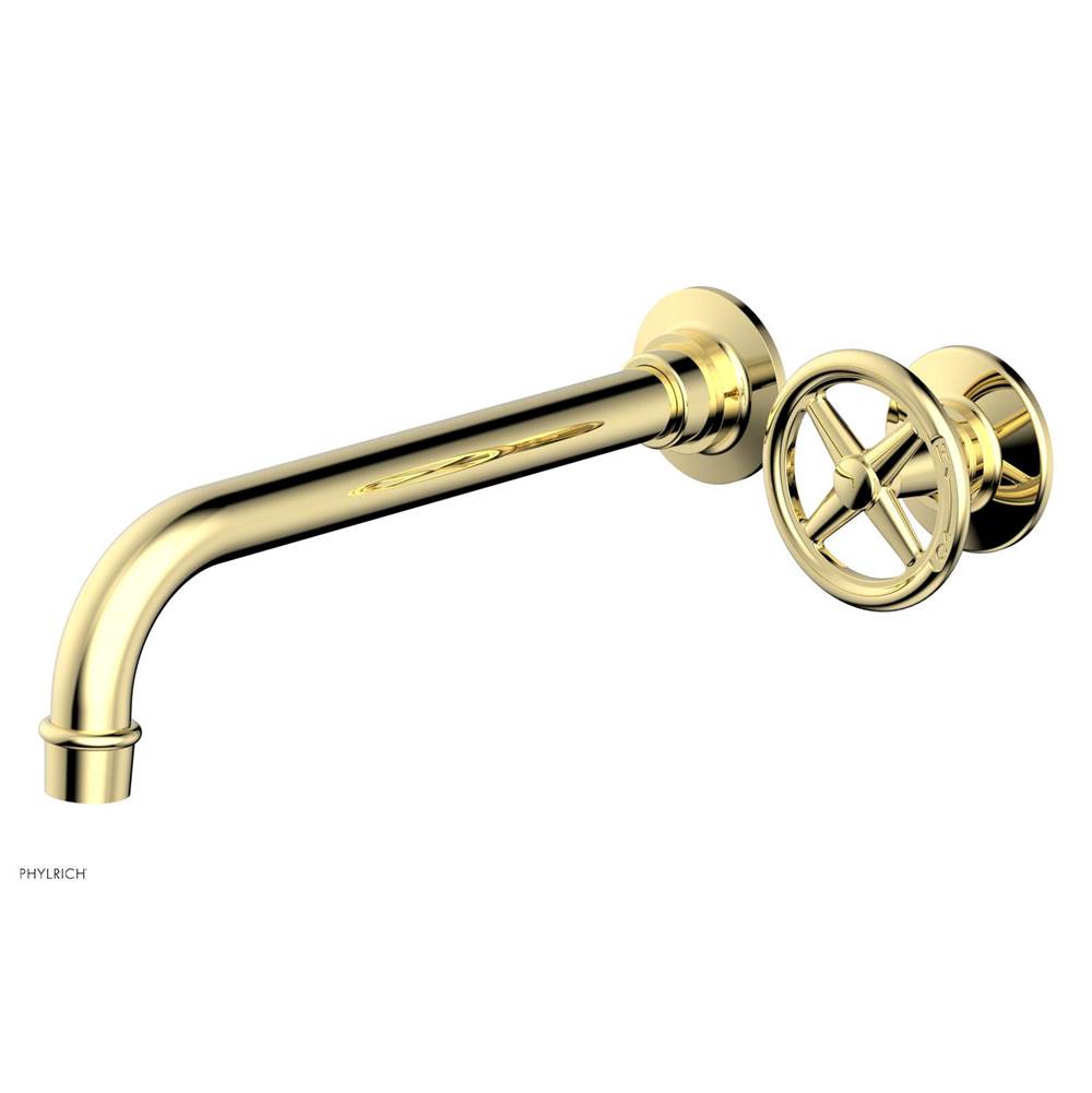 Phylrich - Single Hdl W/L W 10'' Spt Works Cross - Polished Brass