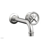 Phylrich - Wall Lav Single Works, Cross  Handle - Satin chrome