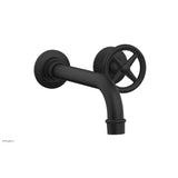 Phylrich - Wall Lav Single Works, Cross  Handle - Matte Black