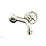Phylrich - Wall Lav Single Works, Cross  Handle - Satin Nickel