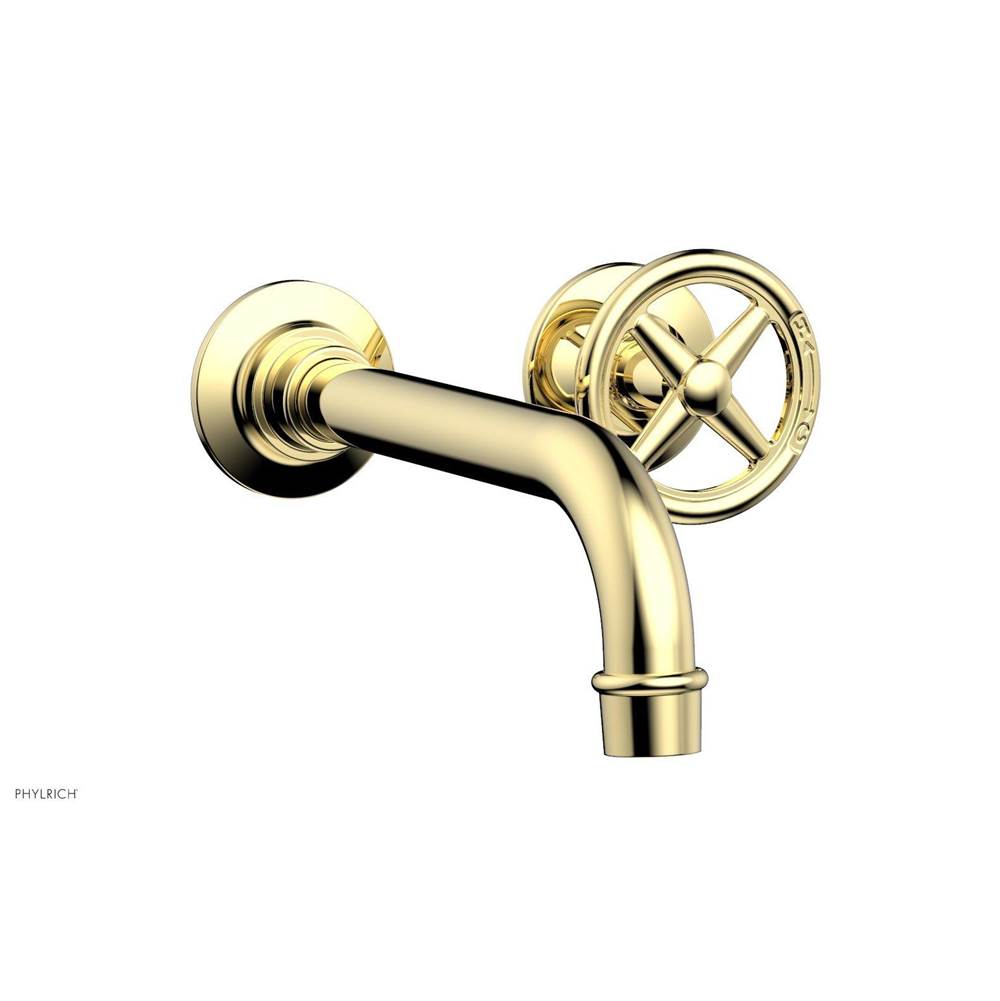 Phylrich - Wall Lav Single Works, Cross  Handle - Polished Brass
