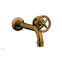 Phylrich - Wall Lav Single Works, Cross  Handle - French Brass