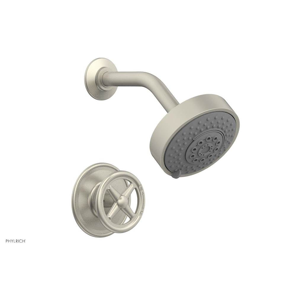 Phylrich - Pb Shwr Kit Works, Cross Handle - Burnished Nickel