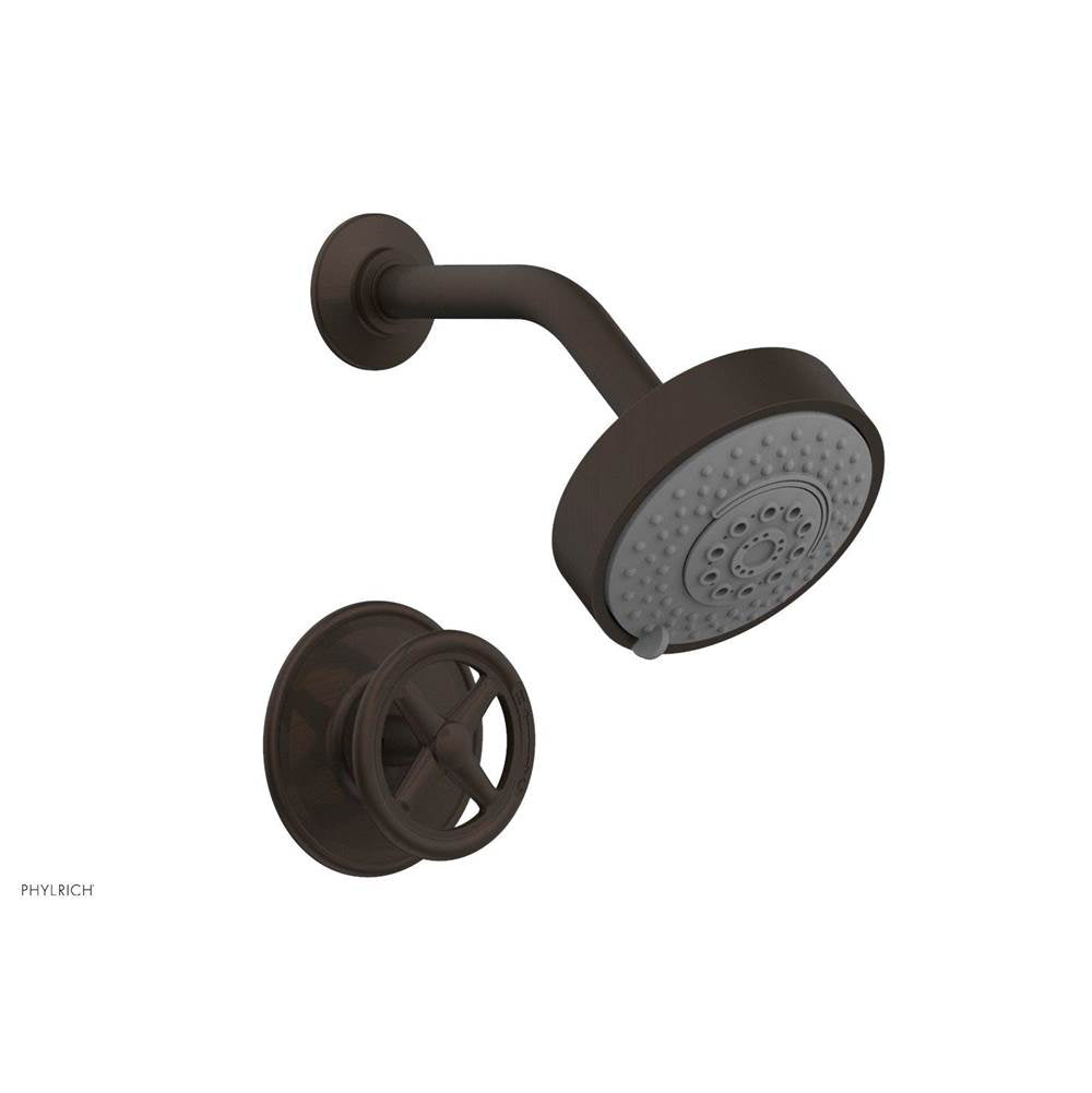 Phylrich - Pb Shwr Kit Works, Cross Handle - Antique Bronze