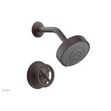 Phylrich - Pb Shwr Kit Works, Cross Handle - Weathered Copper