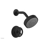 Phylrich - Pb Shwr Kit Works, Cross Handle - Matte Black