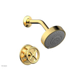 Phylrich - Pb Shwr Kit Works, Cross Handle - Satin Gold