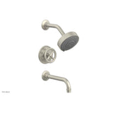 Phylrich - Pb Tub & Shwr Kit Works, Cross Handle - Burnished Nickel
